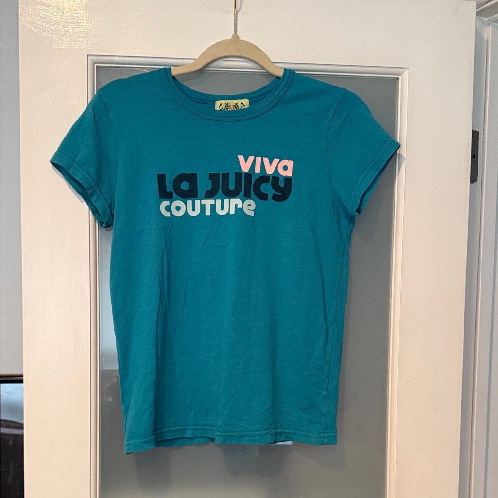 Juicy Couture Teal Viva Graphic Tee